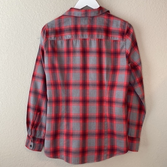 J. Crew Factory The Perfect Plaid Shirt Gray Red - Picture 7 of 12